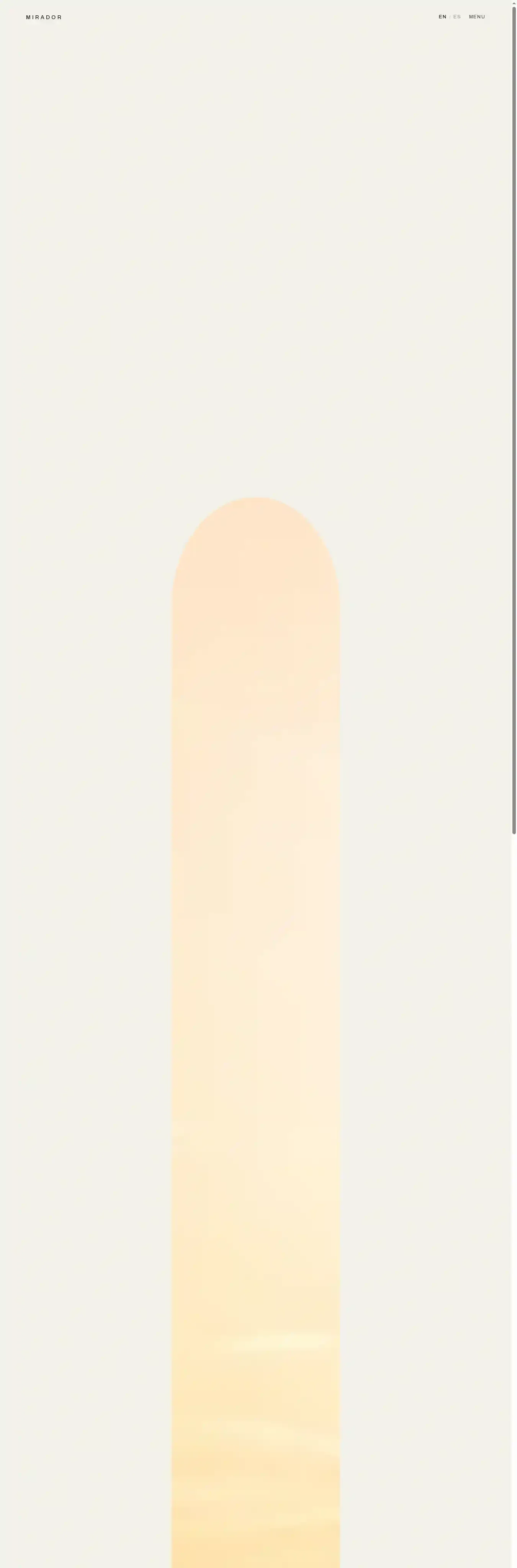 Mirador home page on desktop