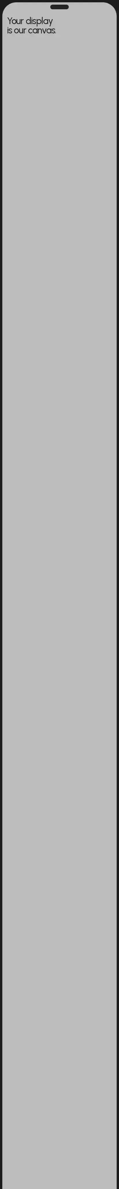 Modules home page on mobile