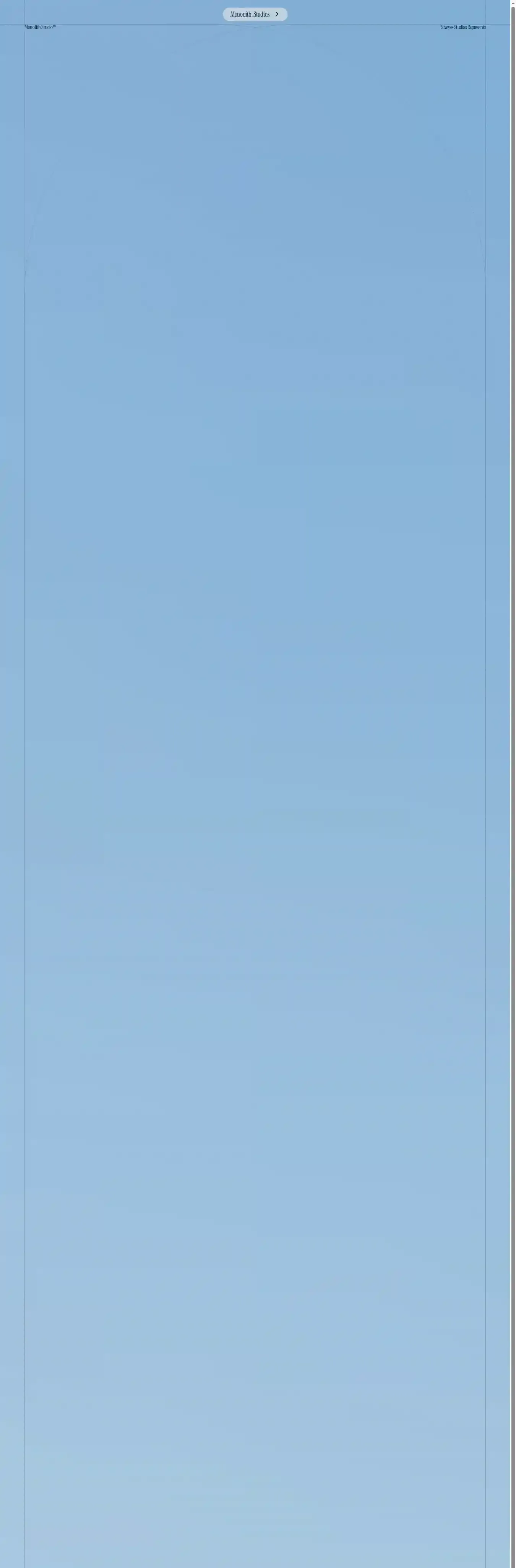 Monolith Studio home page on desktop