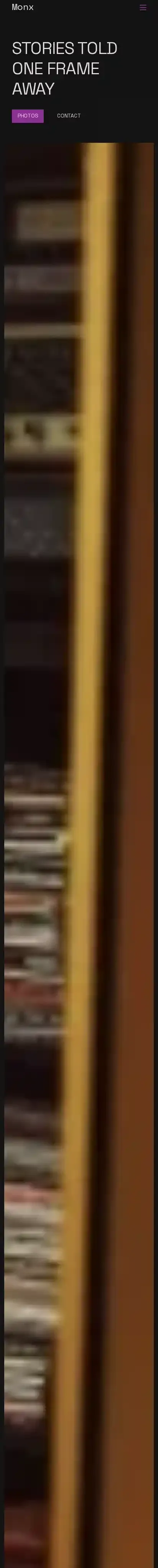 Monx home page on mobile