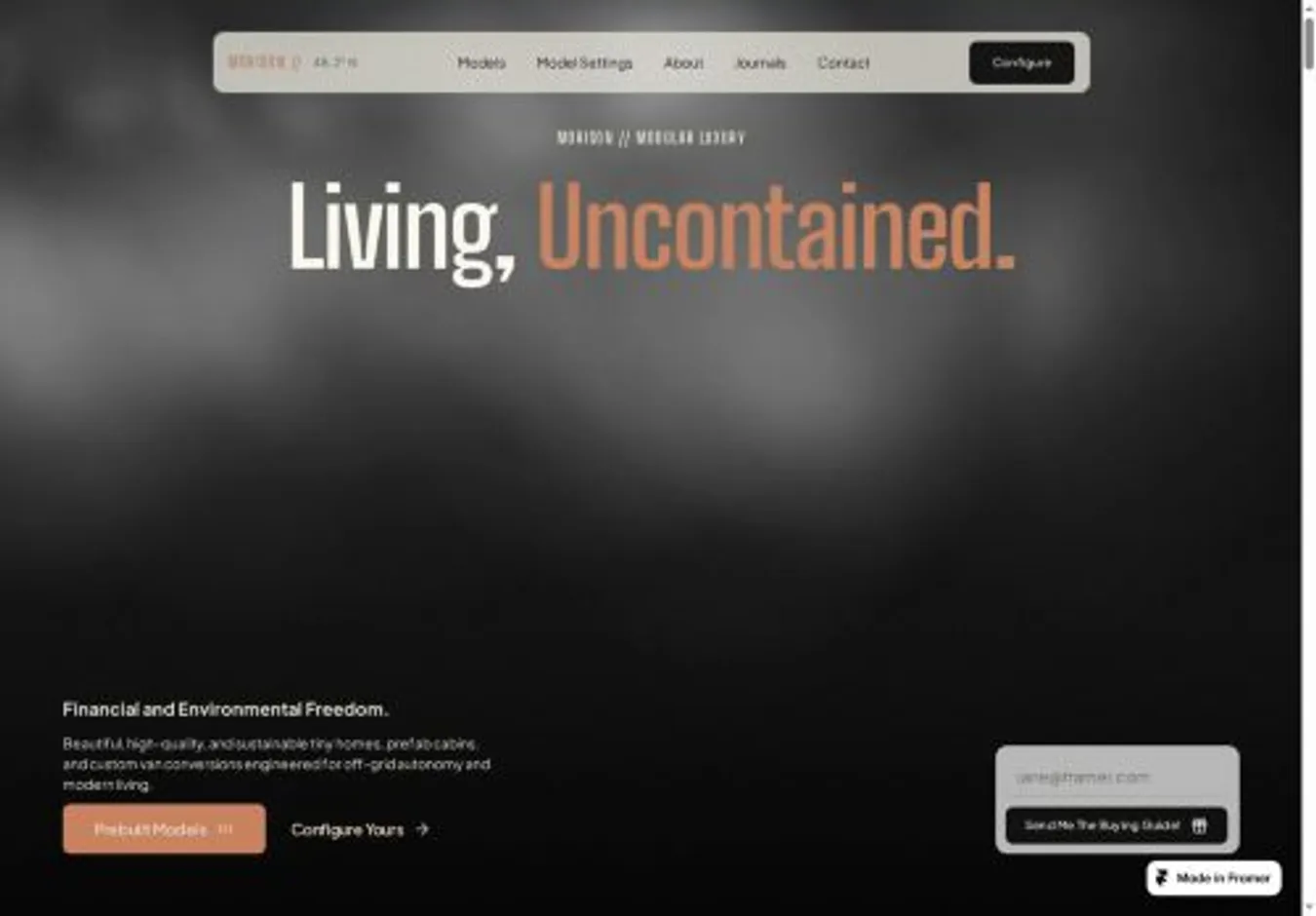 MORISON home page on desktop