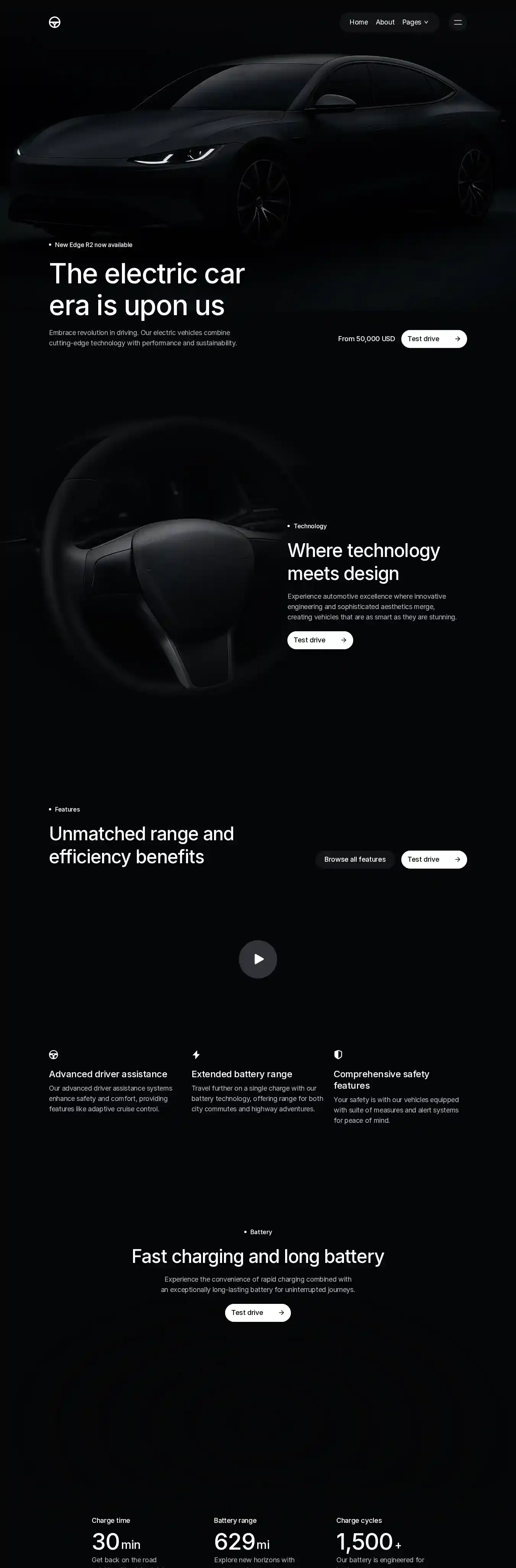 Motorflow home page on desktop