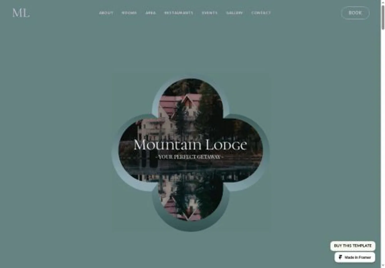 MountLodge home page on desktop