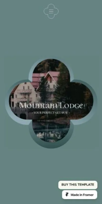 MountLodge home page on mobile