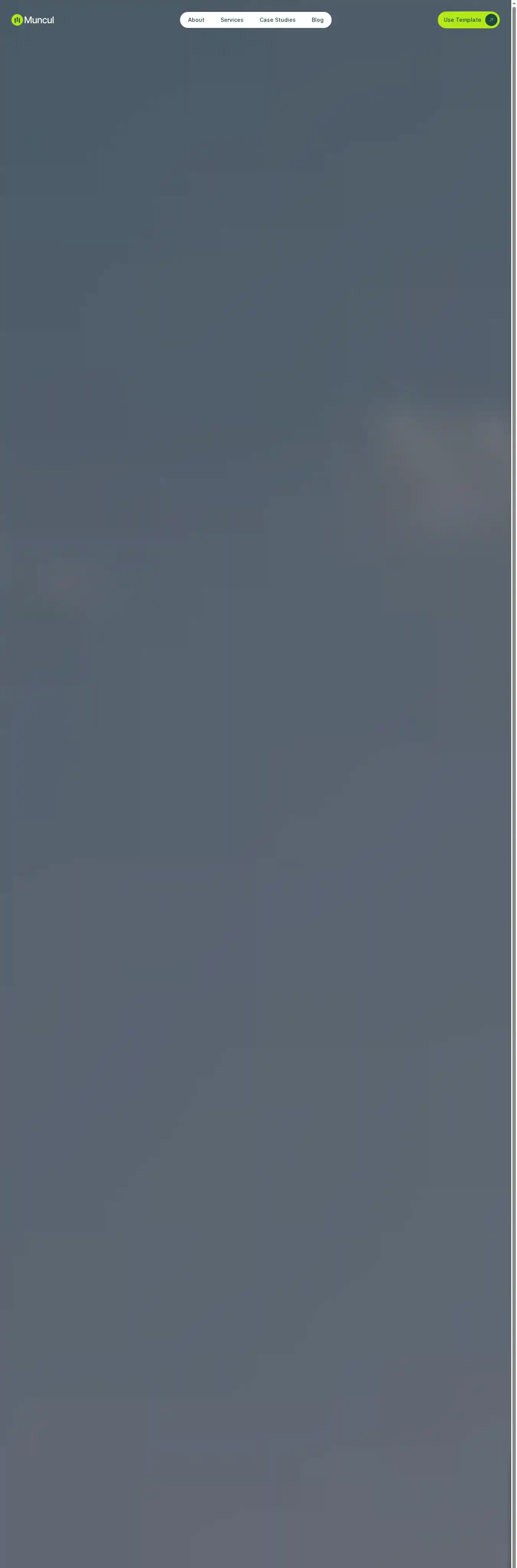 Muncul home page on desktop