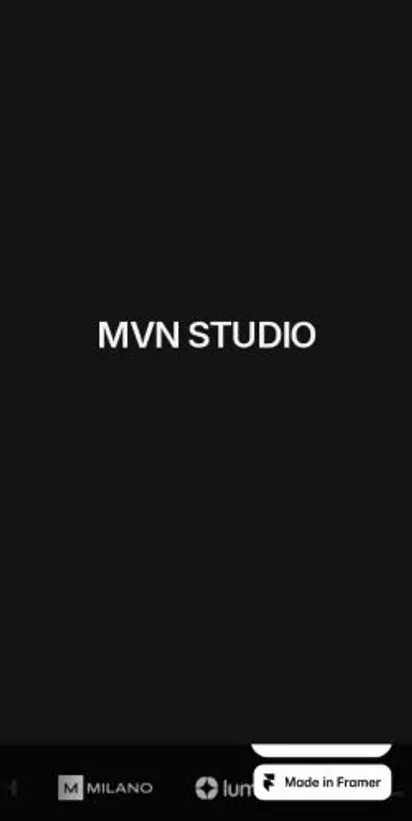 MVN Studio home page on mobile