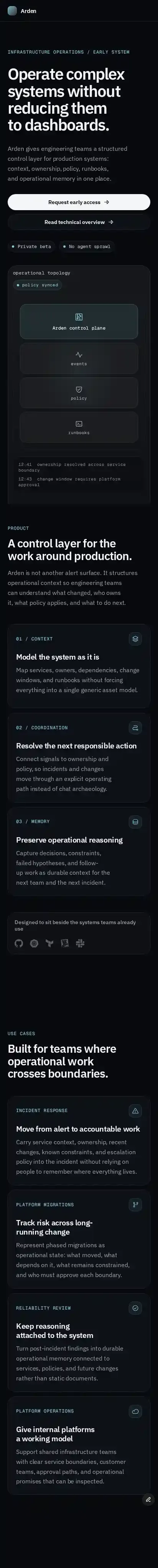 Nauron Nexora home page on mobile