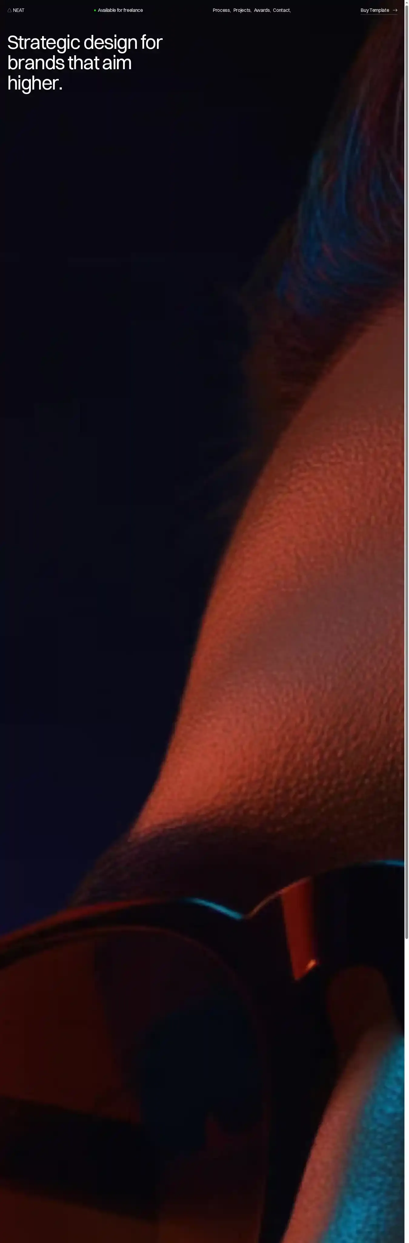 NEAT home page on desktop