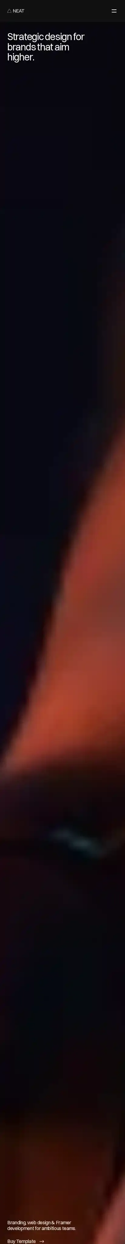NEAT home page on mobile