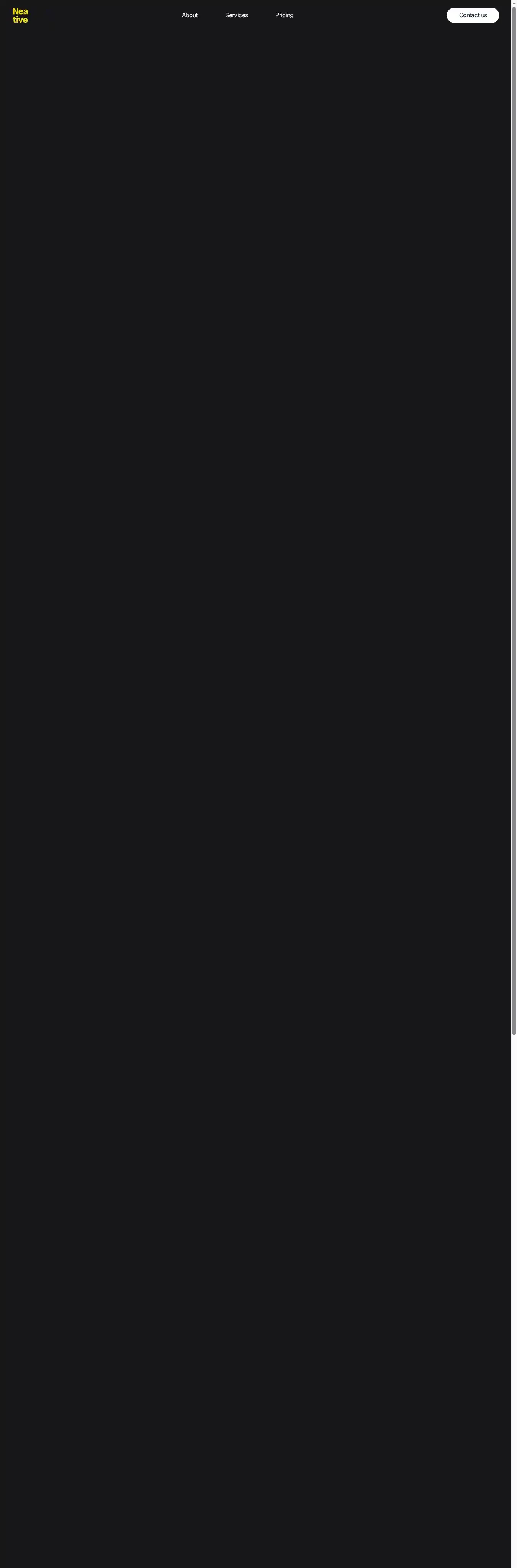 Neative home page on desktop