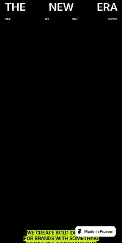 NEW ERA home page on mobile