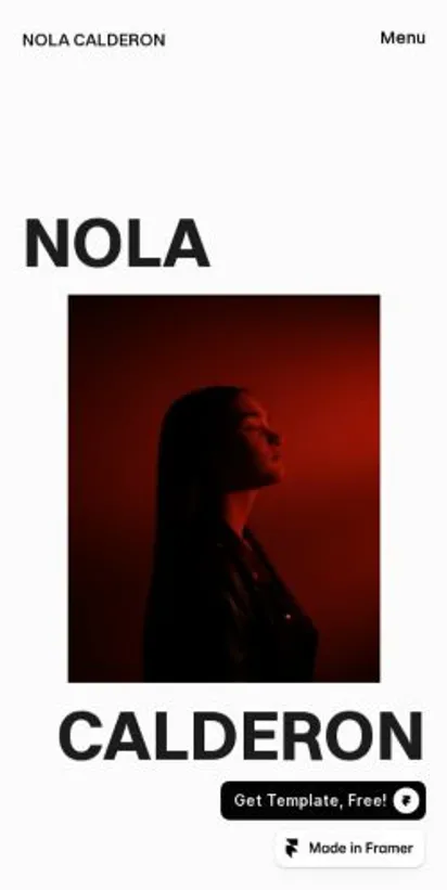 Nola home page on mobile
