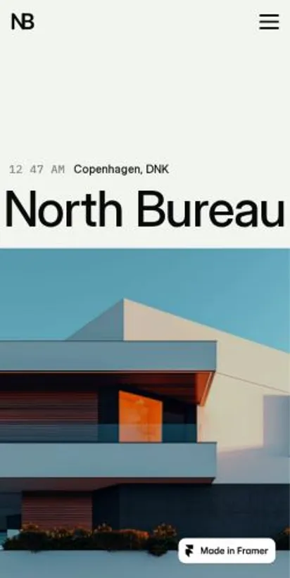 North Bureau home page on mobile