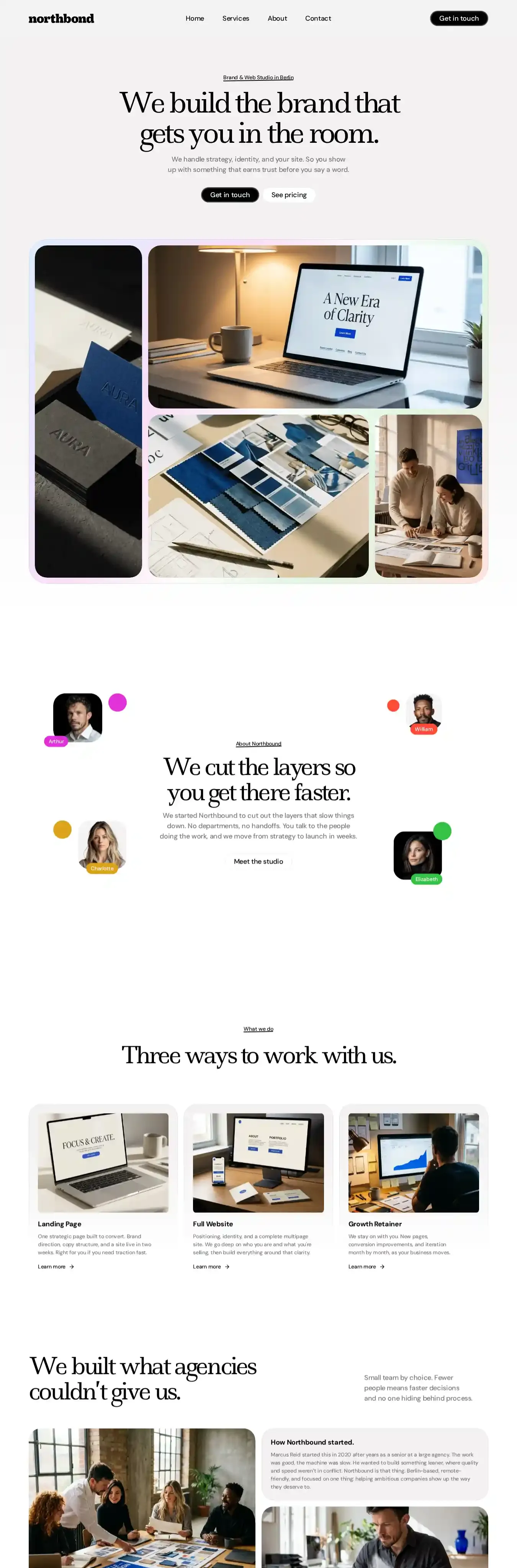Northbond home page on desktop