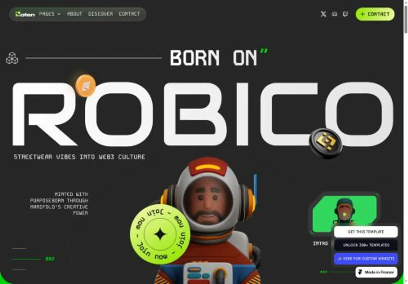 Noten home page on desktop