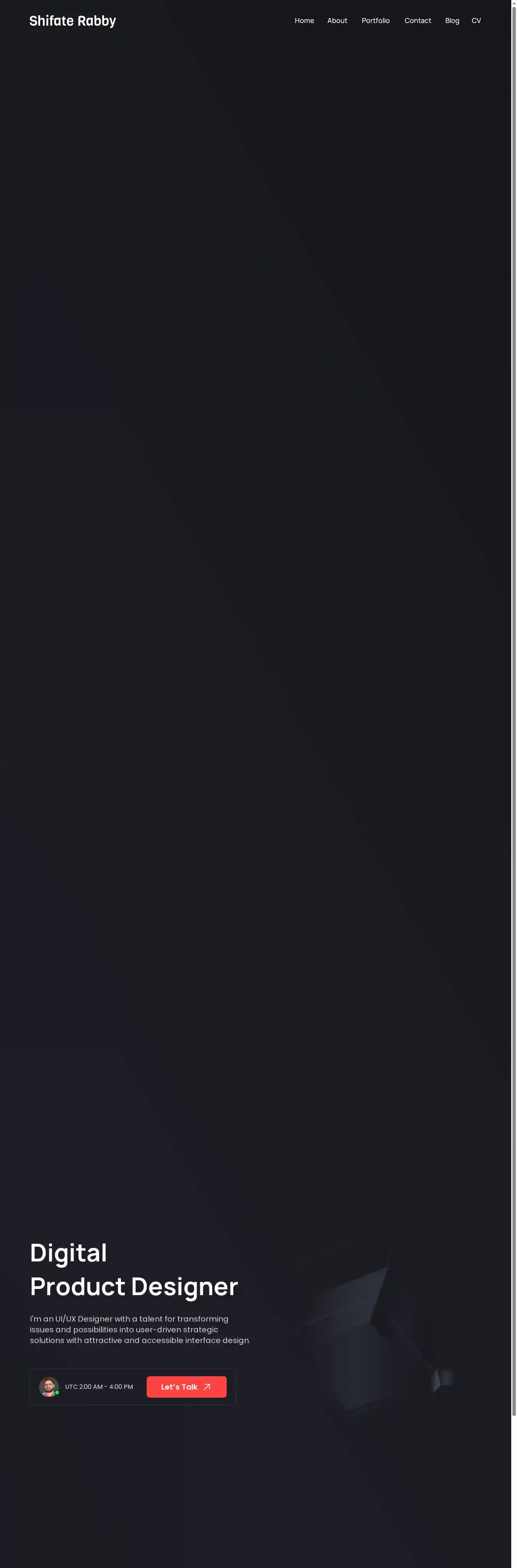 Novo home page on desktop