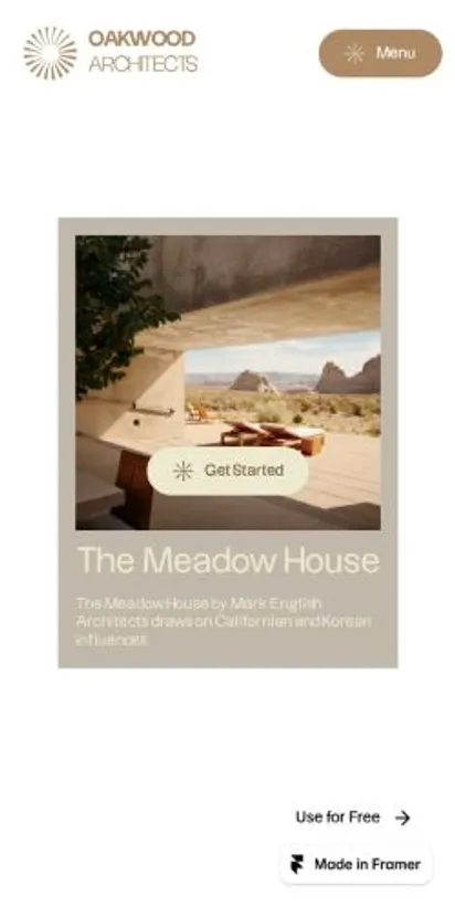 Oakwood home page on mobile