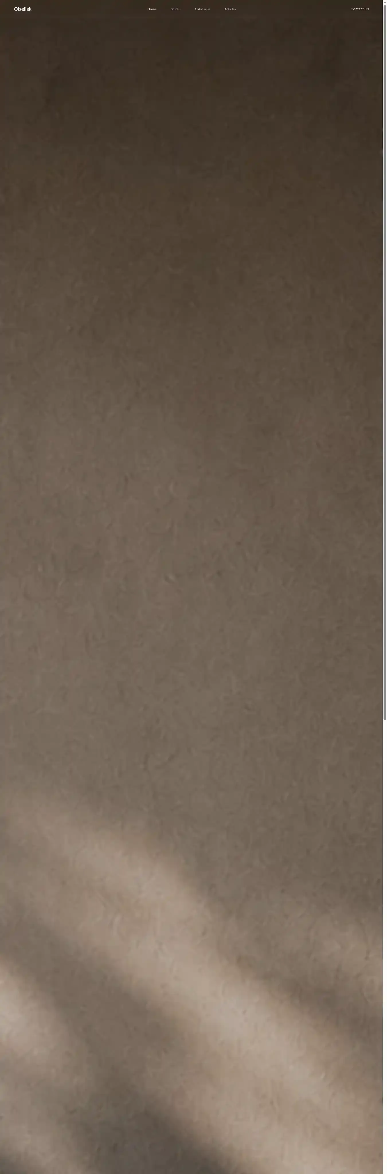 Obelisk & Co home page on desktop