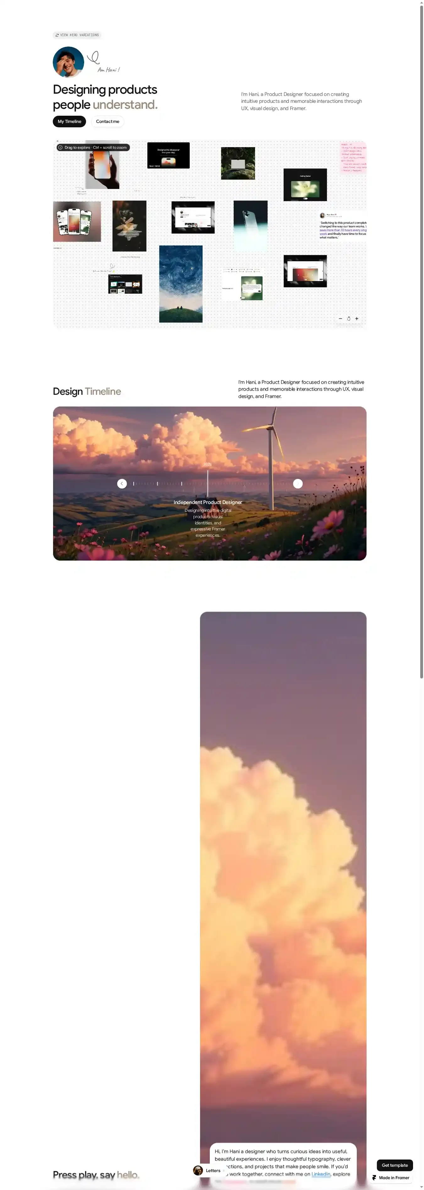 OFFGRID - A Canvas home page on desktop