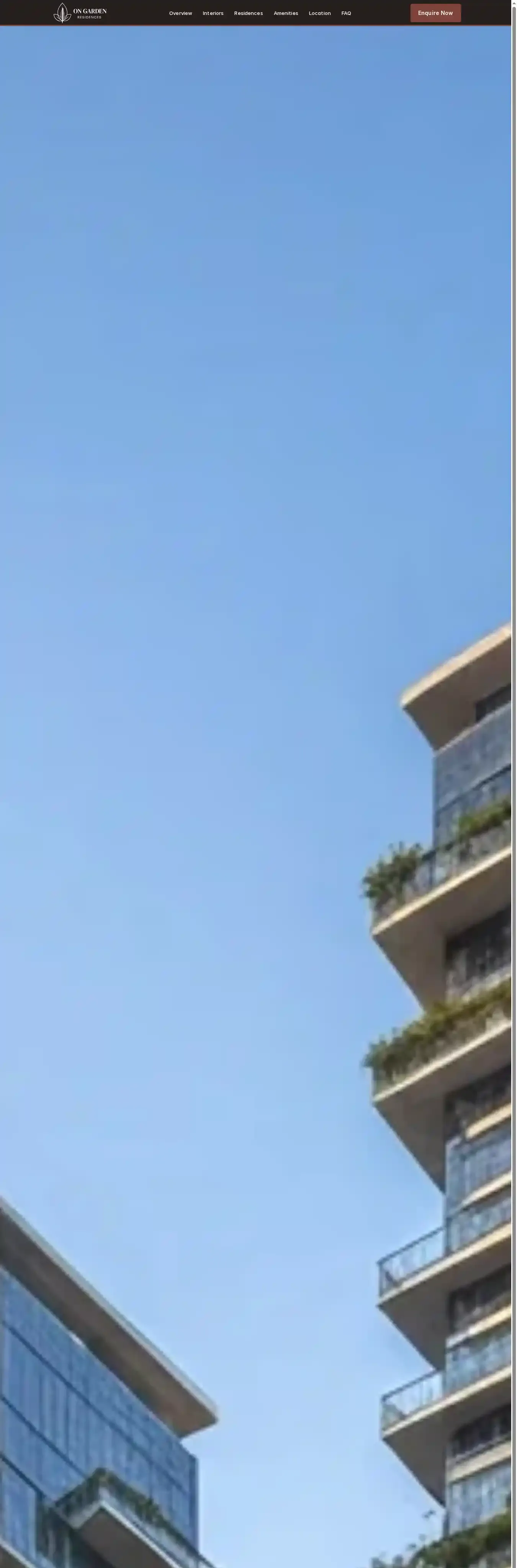 On Garden Apartments home page on desktop