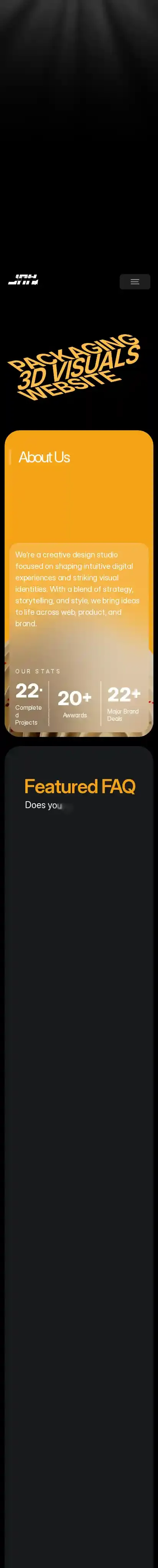OntopDesign home page on mobile