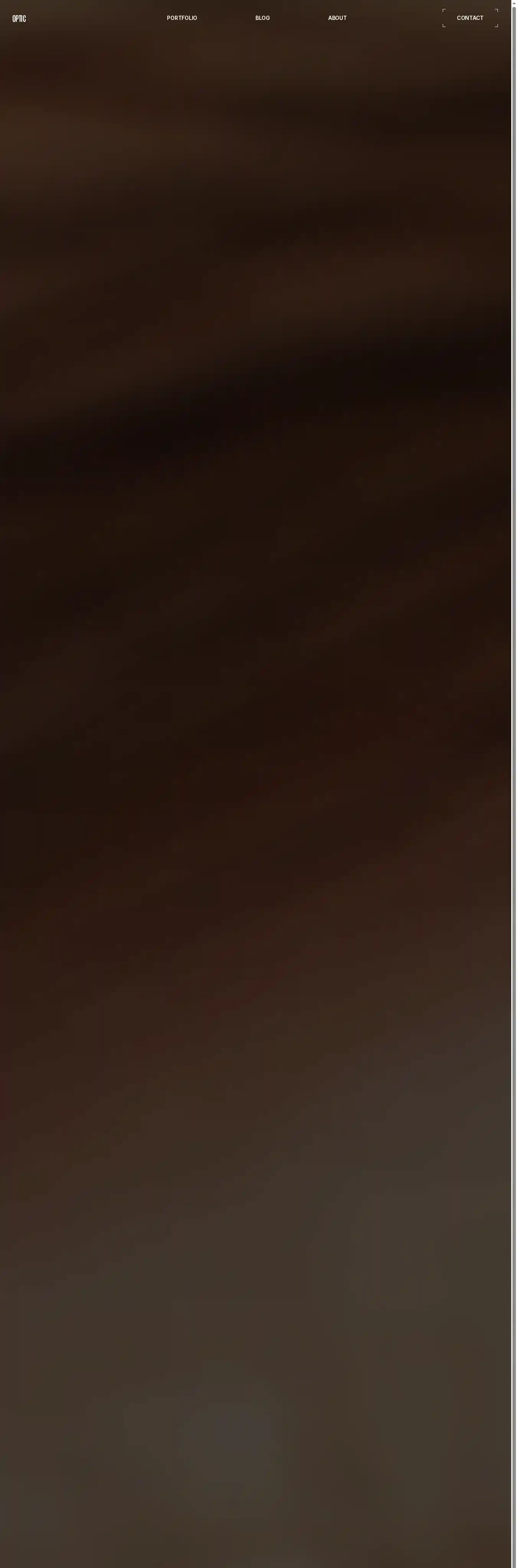 Optic Studio home page on desktop