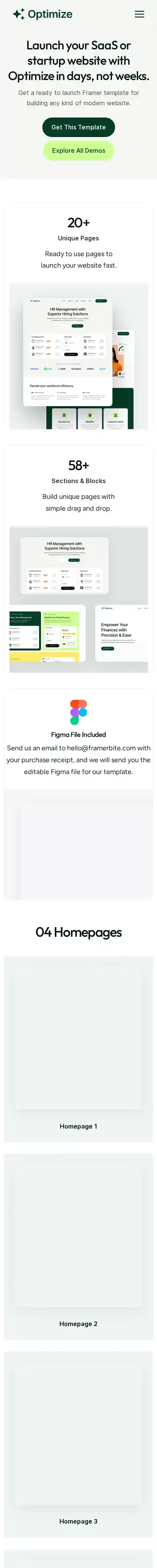 Optimize home page on mobile