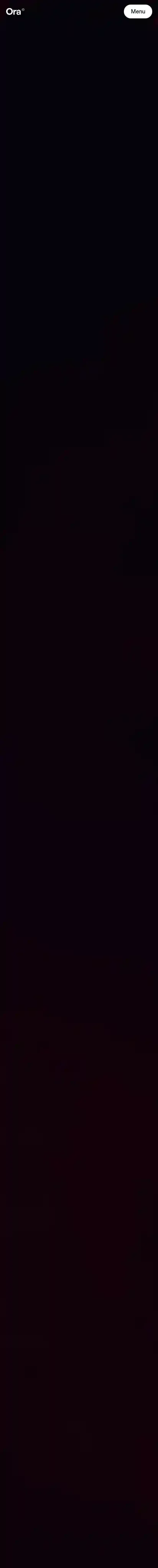 Ora home page on mobile