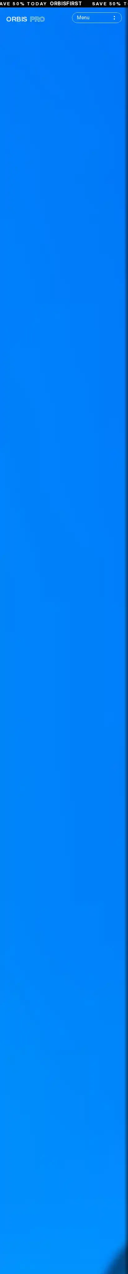 Orbis home page on mobile