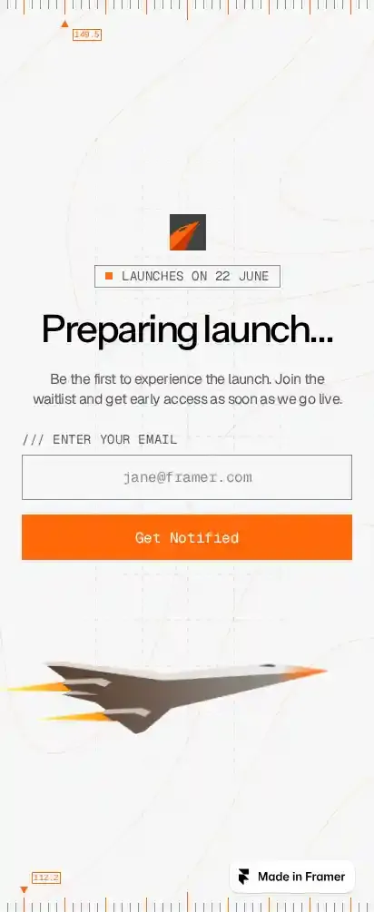 Orbit Waitlist home page on mobile