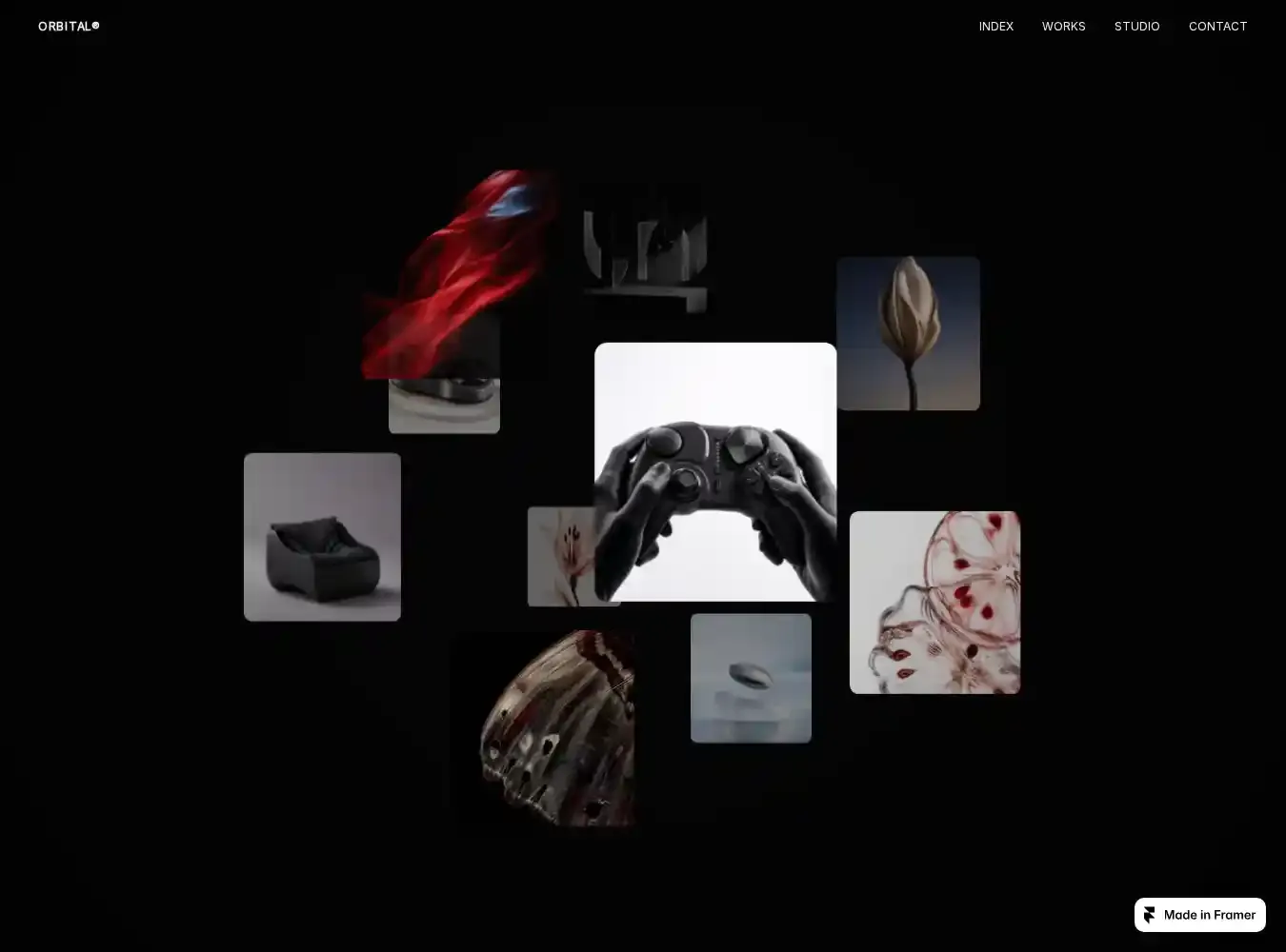 Orbital Studio home page on desktop