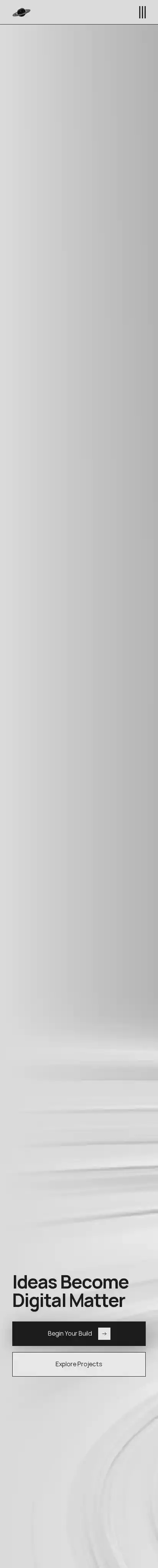 Orino home page on mobile
