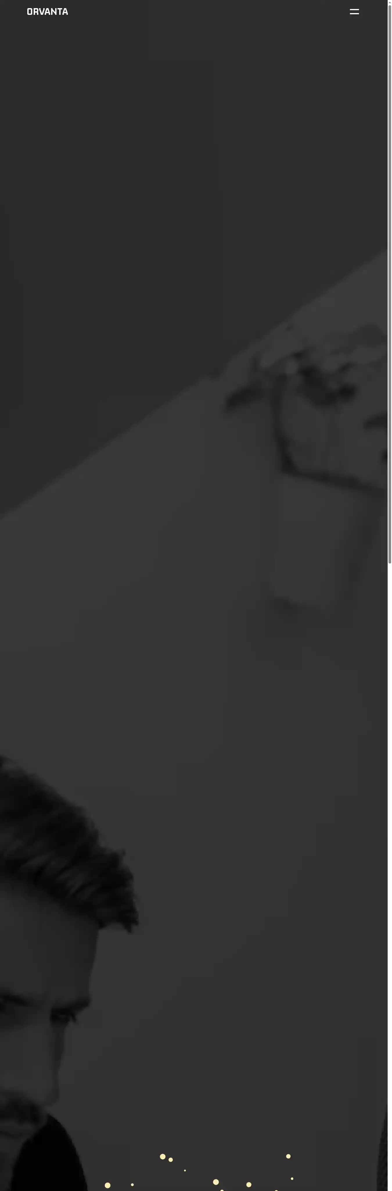 Orvanta home page on desktop