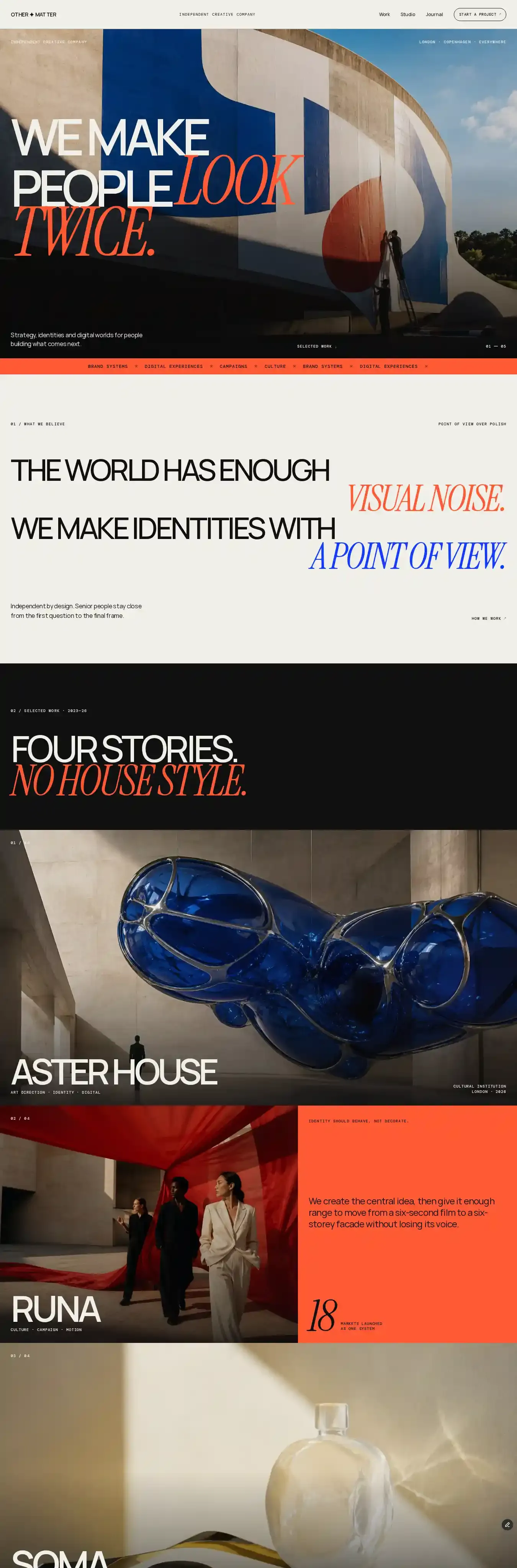 Other / Matter home page on desktop