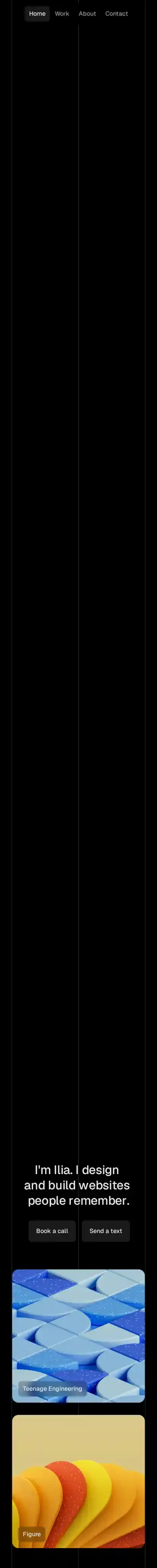 Outlined home page on mobile