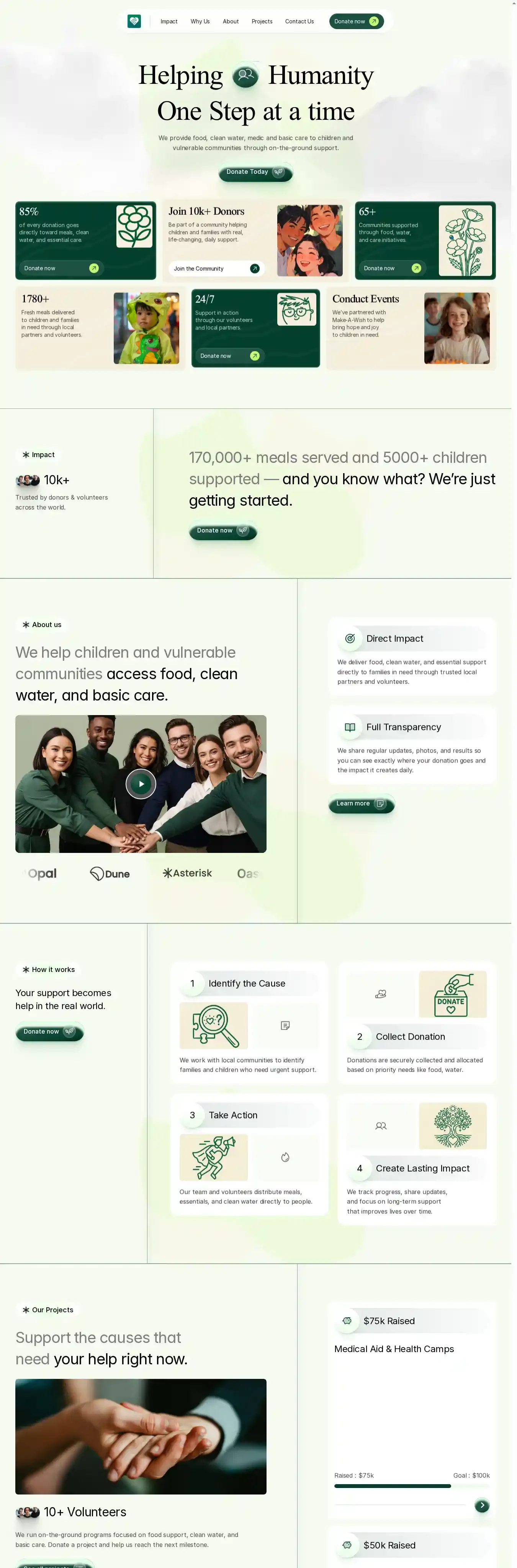 Oxira home page on desktop