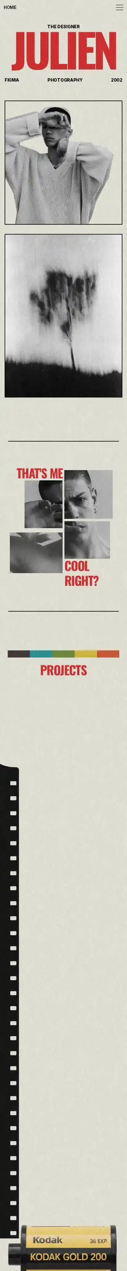 Palette home page on mobile