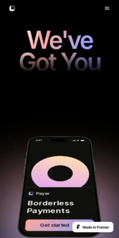 Payer home page on mobile