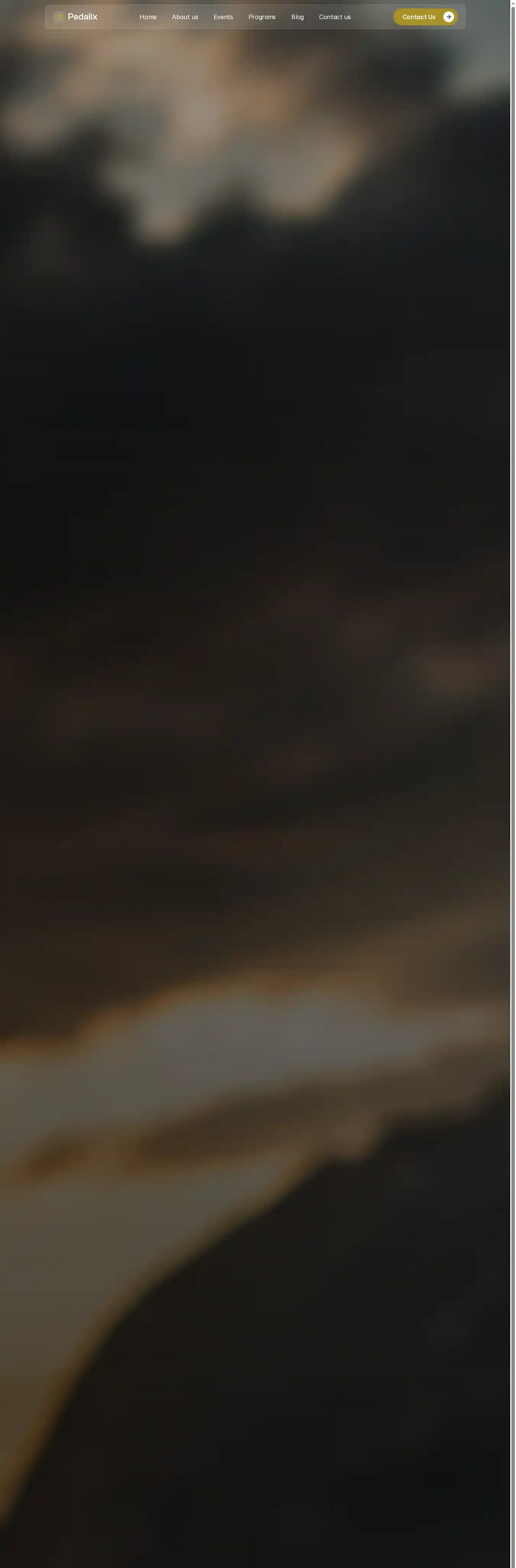 Pedalix home page on desktop