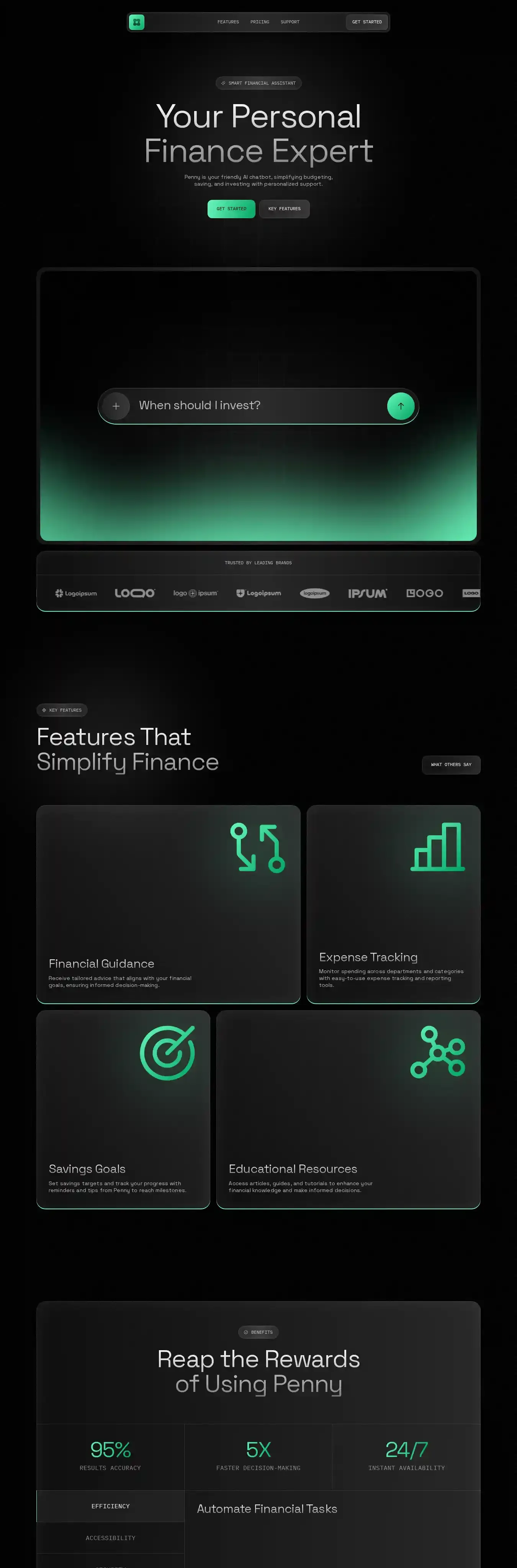 Penny home page on desktop
