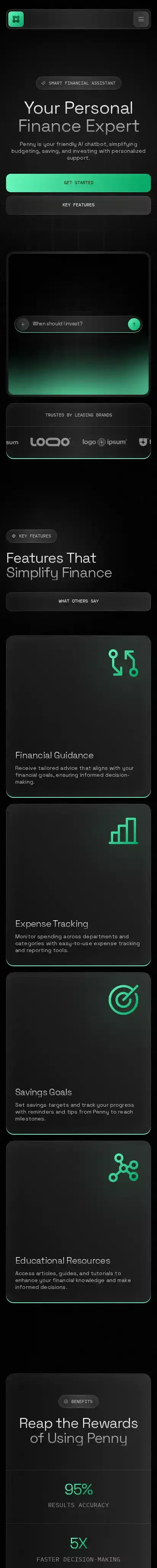Penny home page on mobile