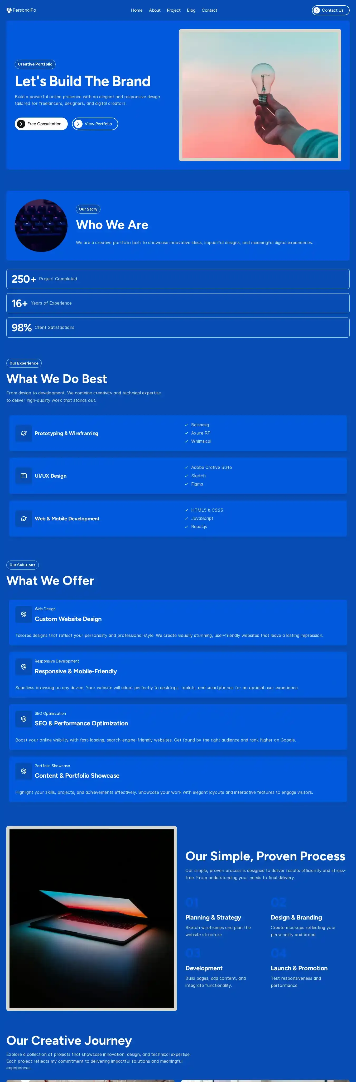 PersonalPo Personals home page on desktop