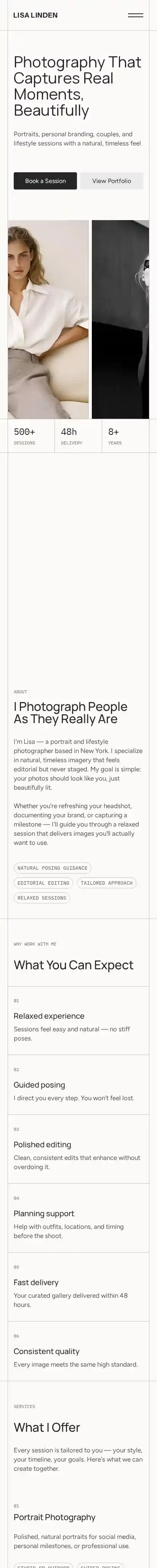 Photo Angle home page on mobile