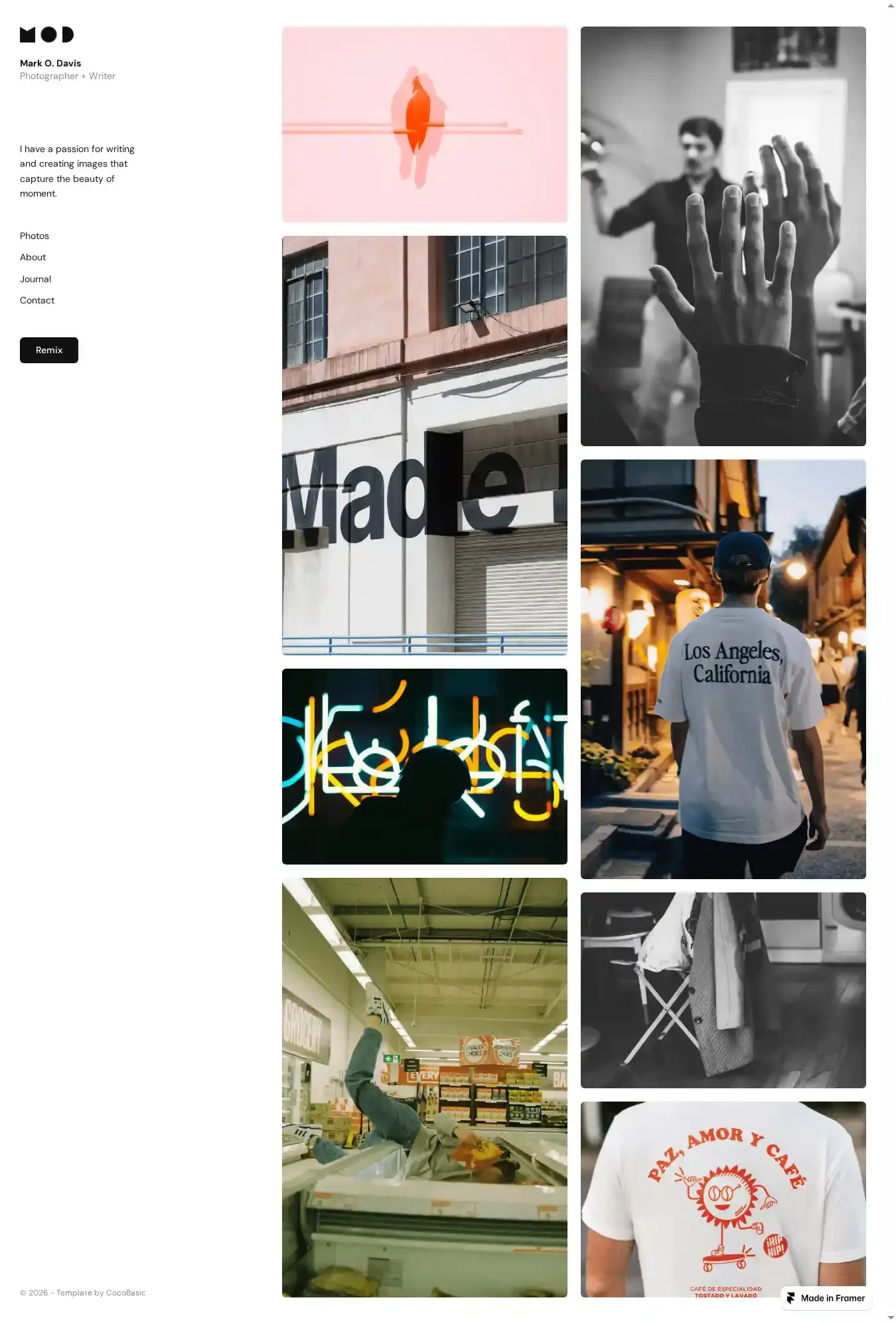 Picture home page on desktop