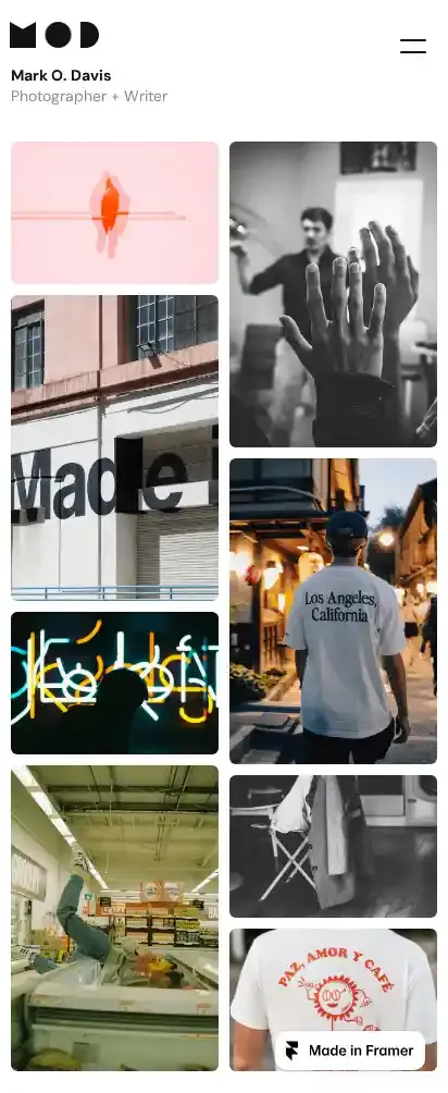 Picture home page on mobile