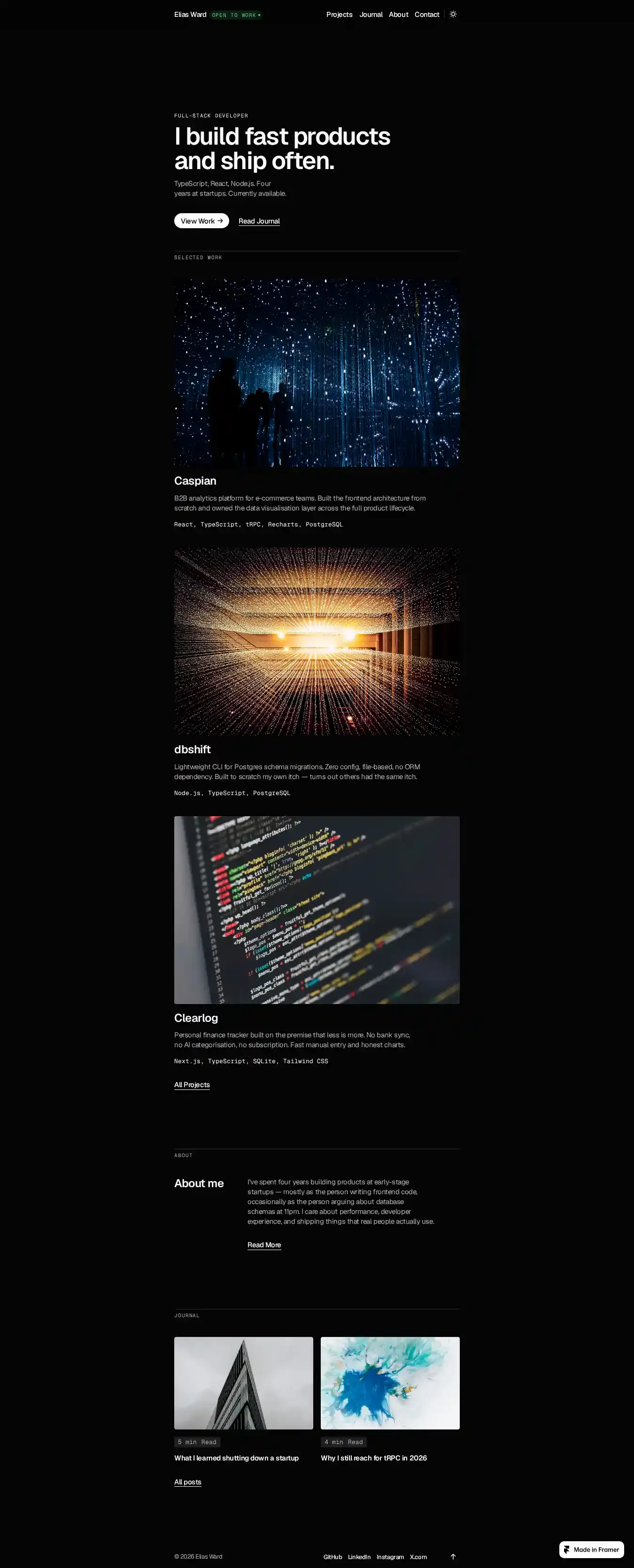 Ping home page on desktop