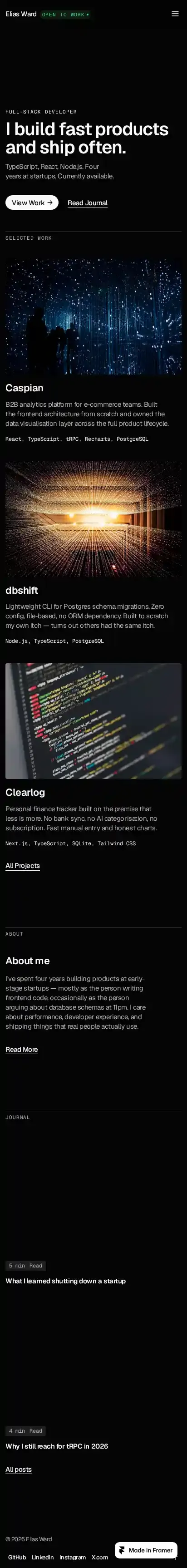 Ping home page on mobile