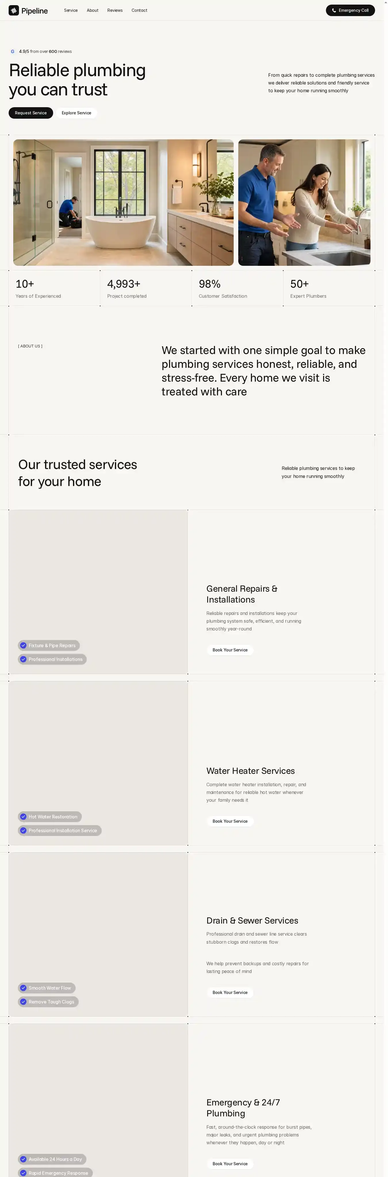 Pipeline Pro home page on desktop
