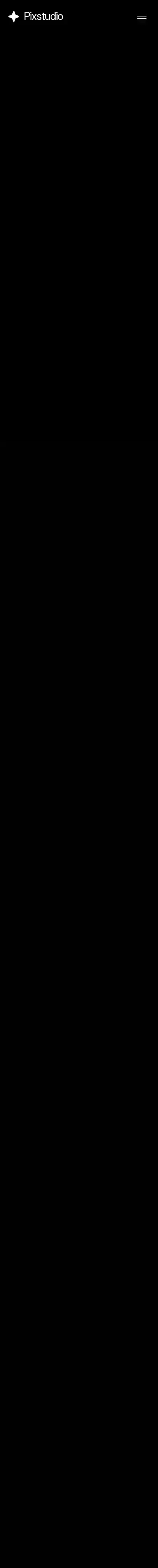 Pixstudio home page on mobile