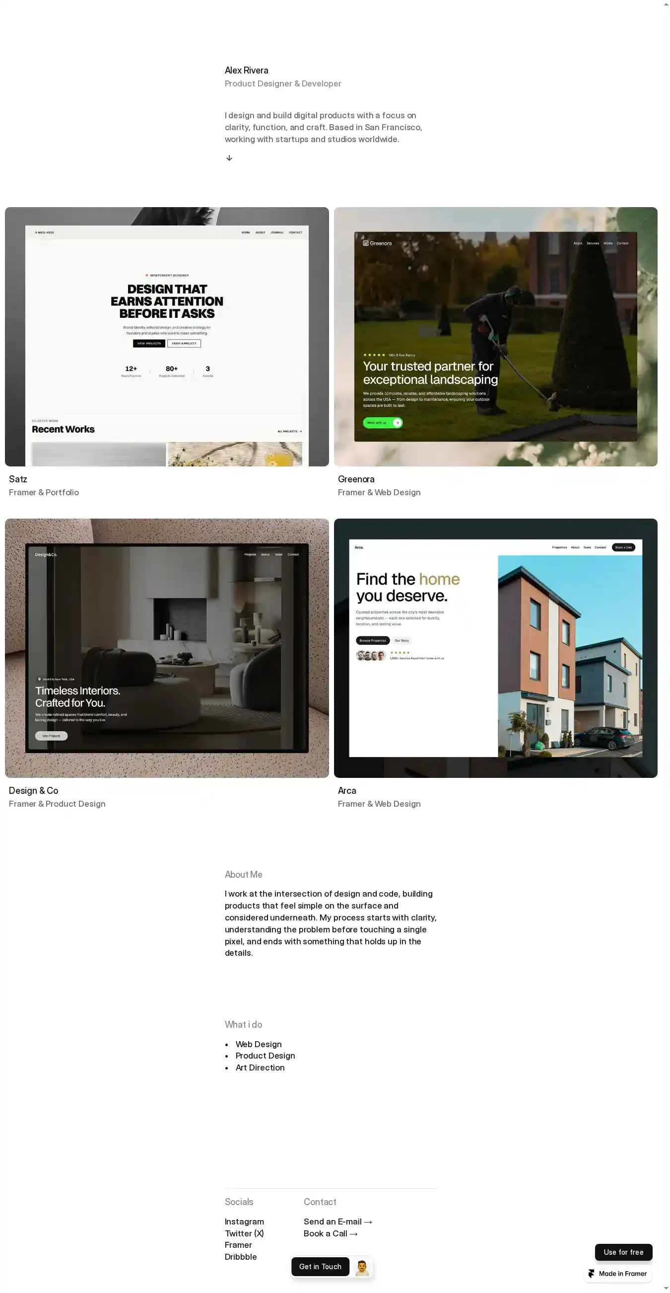 Plain home page on desktop